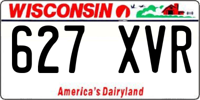 WI license plate 627XVR