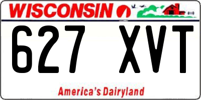 WI license plate 627XVT