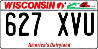 WI license plate 627XVU