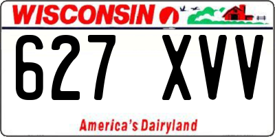 WI license plate 627XVV