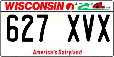 WI license plate 627XVX