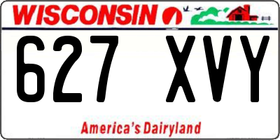WI license plate 627XVY