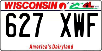 WI license plate 627XWF