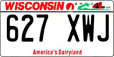 WI license plate 627XWJ