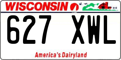 WI license plate 627XWL