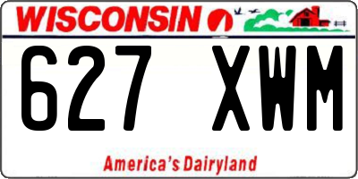 WI license plate 627XWM