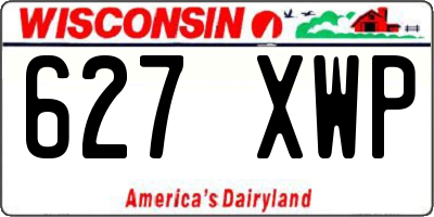 WI license plate 627XWP