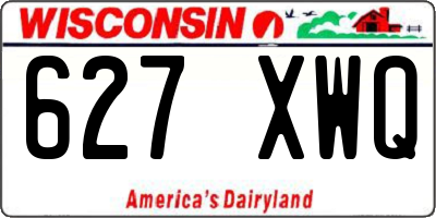 WI license plate 627XWQ