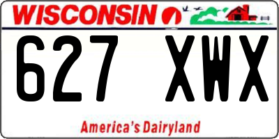 WI license plate 627XWX