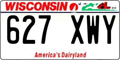 WI license plate 627XWY