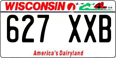 WI license plate 627XXB