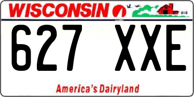 WI license plate 627XXE
