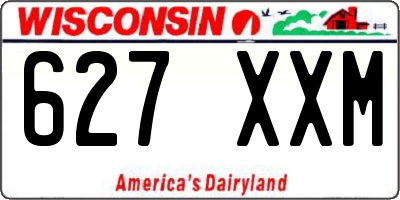WI license plate 627XXM