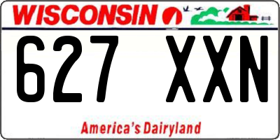 WI license plate 627XXN