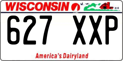 WI license plate 627XXP