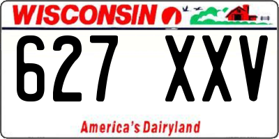 WI license plate 627XXV