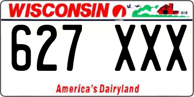 WI license plate 627XXX