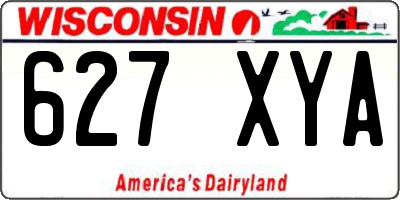 WI license plate 627XYA