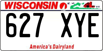 WI license plate 627XYE