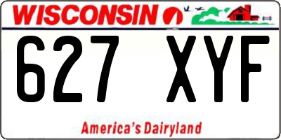 WI license plate 627XYF