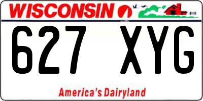 WI license plate 627XYG