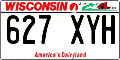 WI license plate 627XYH