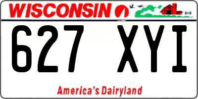 WI license plate 627XYI