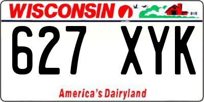 WI license plate 627XYK