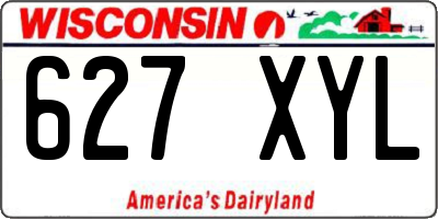 WI license plate 627XYL
