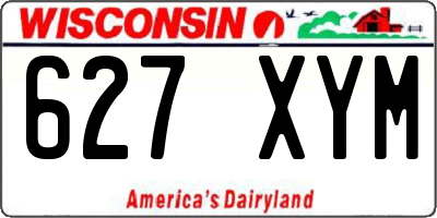 WI license plate 627XYM
