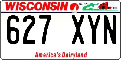 WI license plate 627XYN
