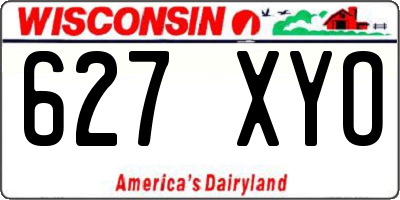 WI license plate 627XYO