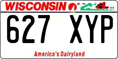 WI license plate 627XYP
