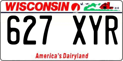 WI license plate 627XYR