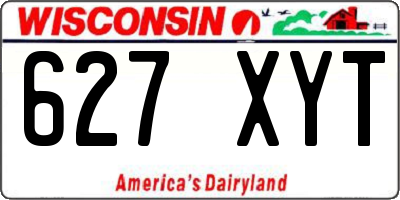 WI license plate 627XYT