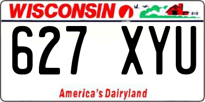 WI license plate 627XYU
