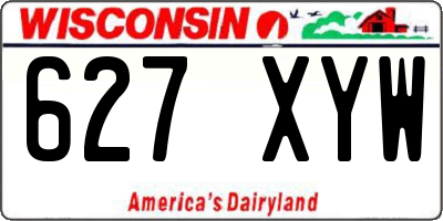 WI license plate 627XYW