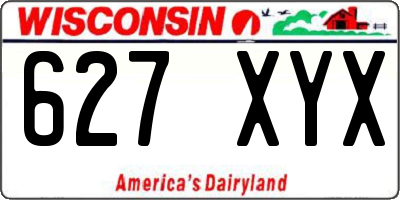 WI license plate 627XYX