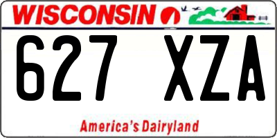 WI license plate 627XZA