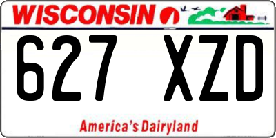 WI license plate 627XZD