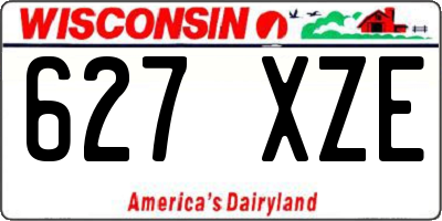 WI license plate 627XZE
