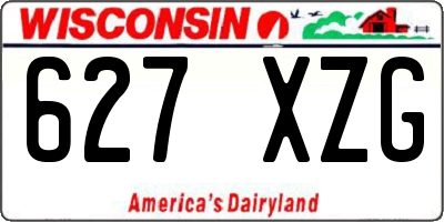 WI license plate 627XZG
