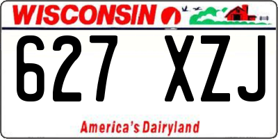 WI license plate 627XZJ