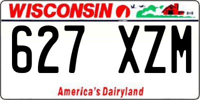 WI license plate 627XZM