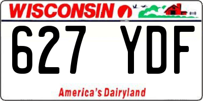 WI license plate 627YDF