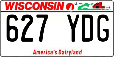 WI license plate 627YDG