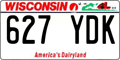 WI license plate 627YDK