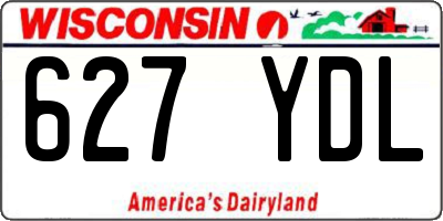 WI license plate 627YDL