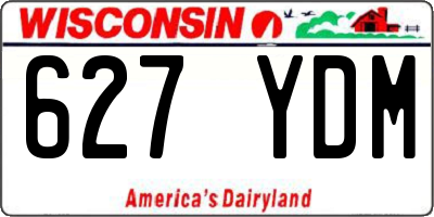 WI license plate 627YDM
