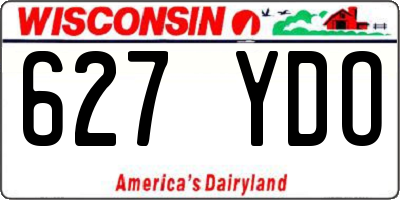 WI license plate 627YDO